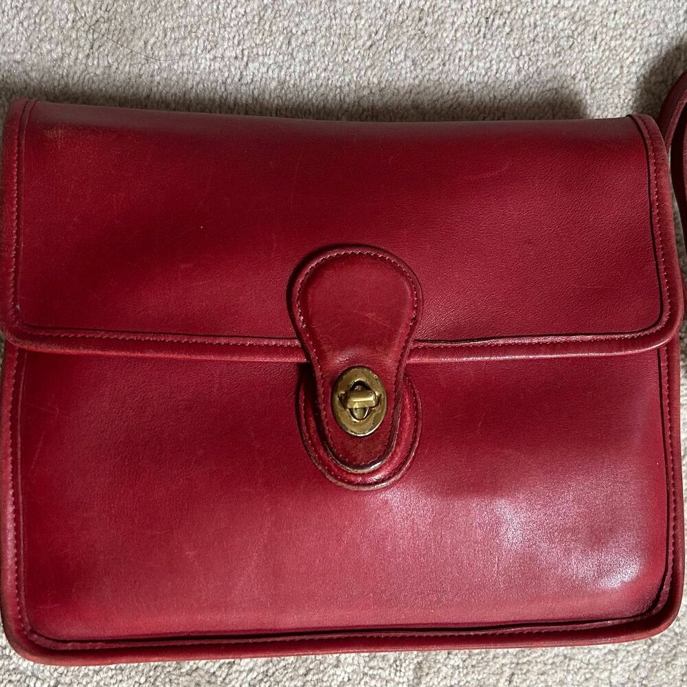 Vintage Red Coach Willis Bag